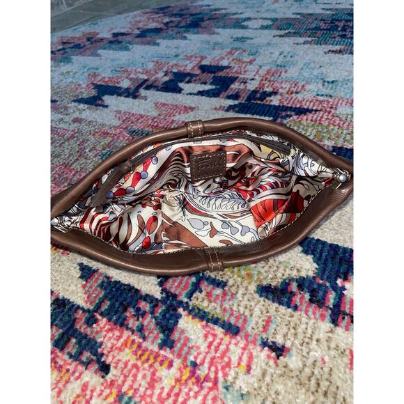 Fossil Clutch Bag Brown Soft Leather - Picture 3 of 6